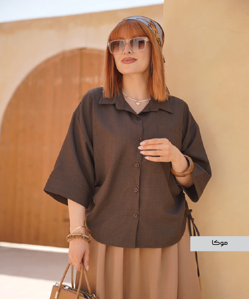 شومیز لینن اسلپ فرناز A51823 - Image 4