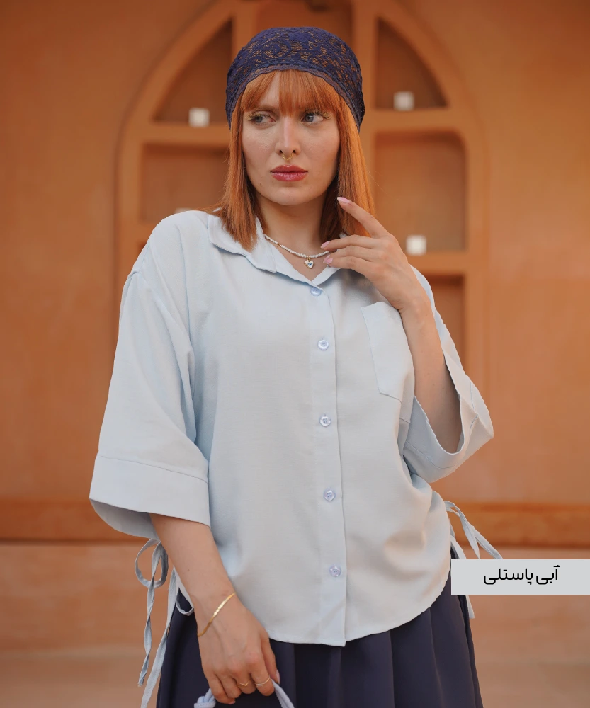 شومیز لینن اسلپ فرناز A51823 - Image 8