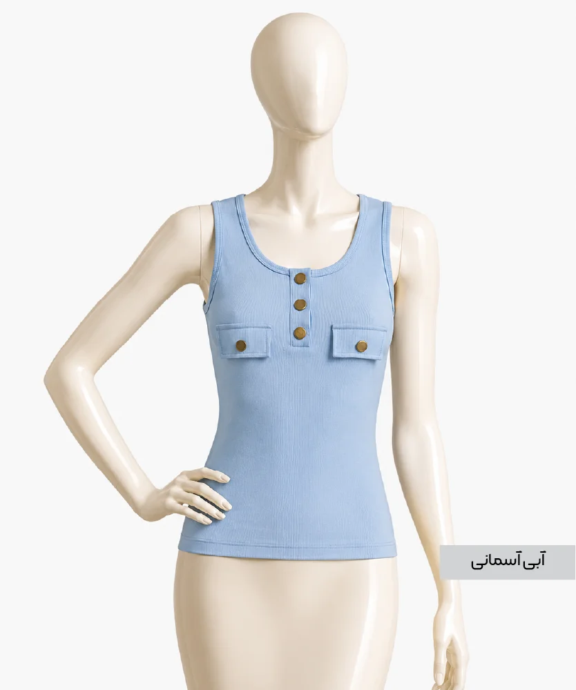 تاپ جیبدار W51110 آبی