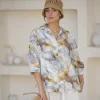 شومیز یارا نخی گلدار A511060