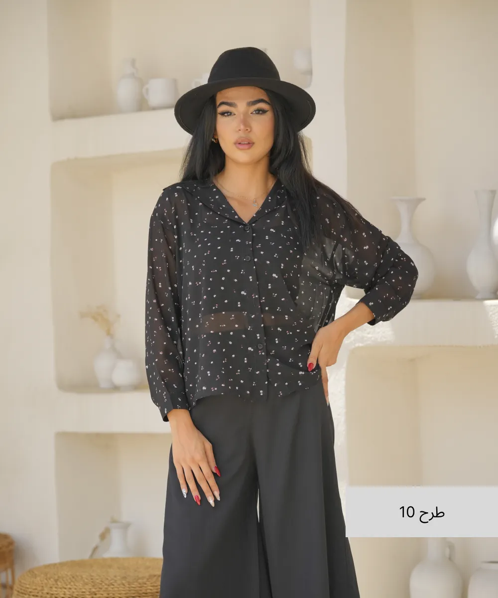 شومیز صحرا کرپ حریر A511076 - Image 11