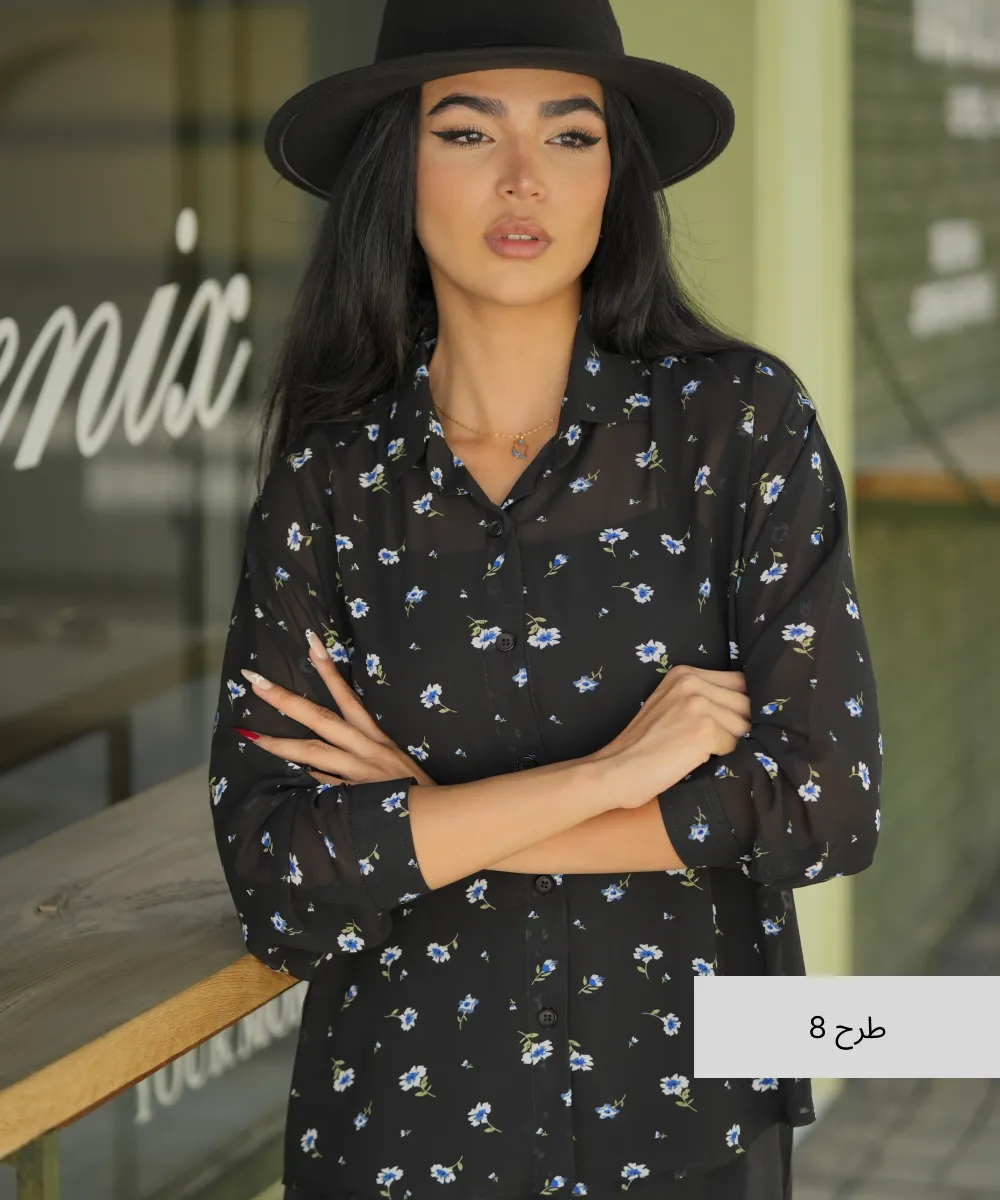 شومیز صحرا کرپ حریر A511076 - Image 9