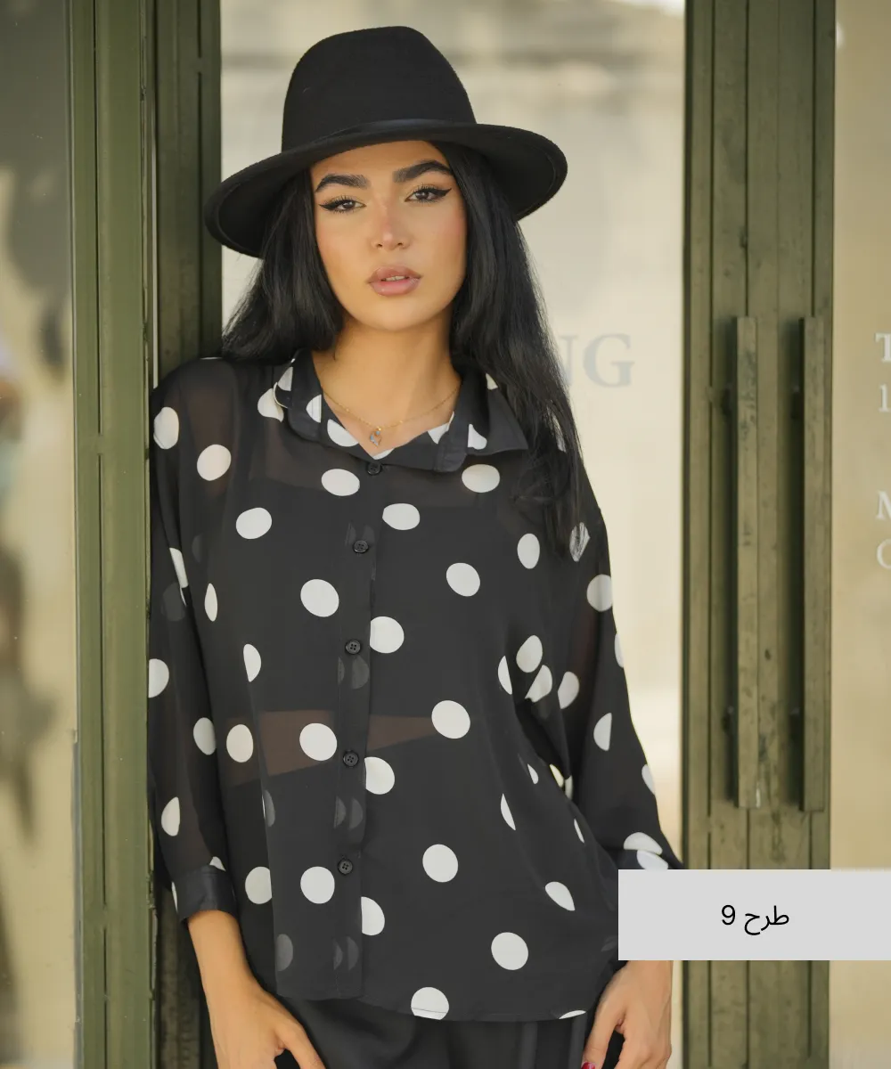 شومیز صحرا کرپ حریر A511076 - Image 10