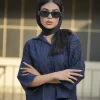 شومیز پری باکسی پلنگی نگینی A51641