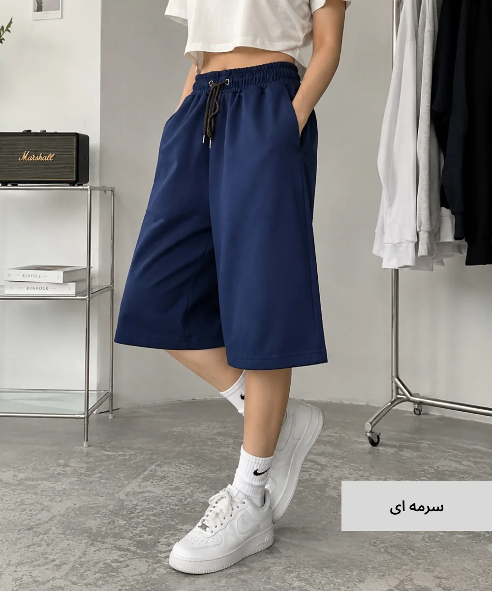 شلوار برمودا زنانه پنبه سوپر F10653 - Image 8