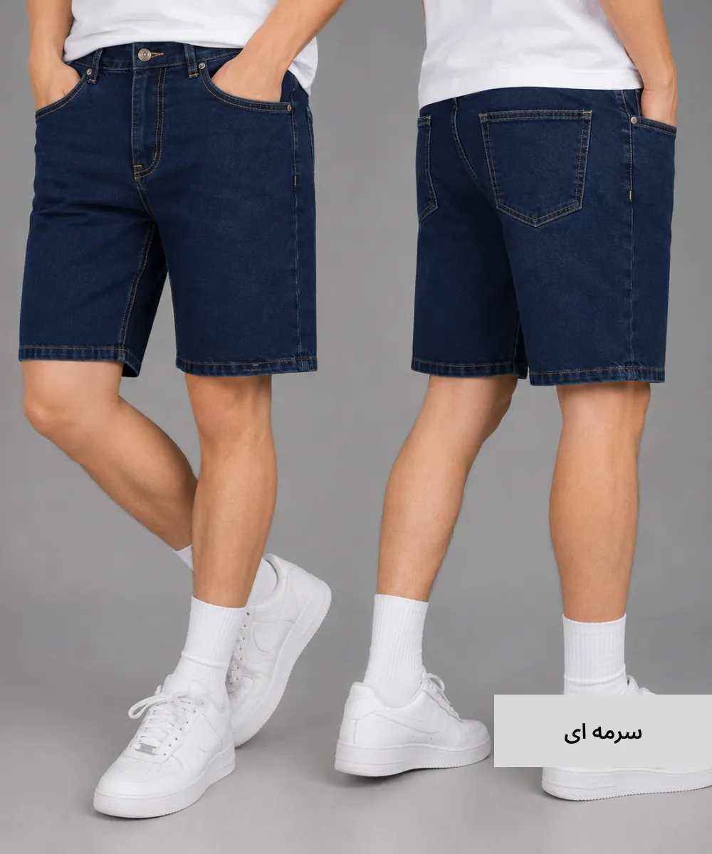 شلوارک جین مردانه G52018 - Image 3