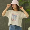 تیشرت کراپ زنانه پنبه ملودی T51892