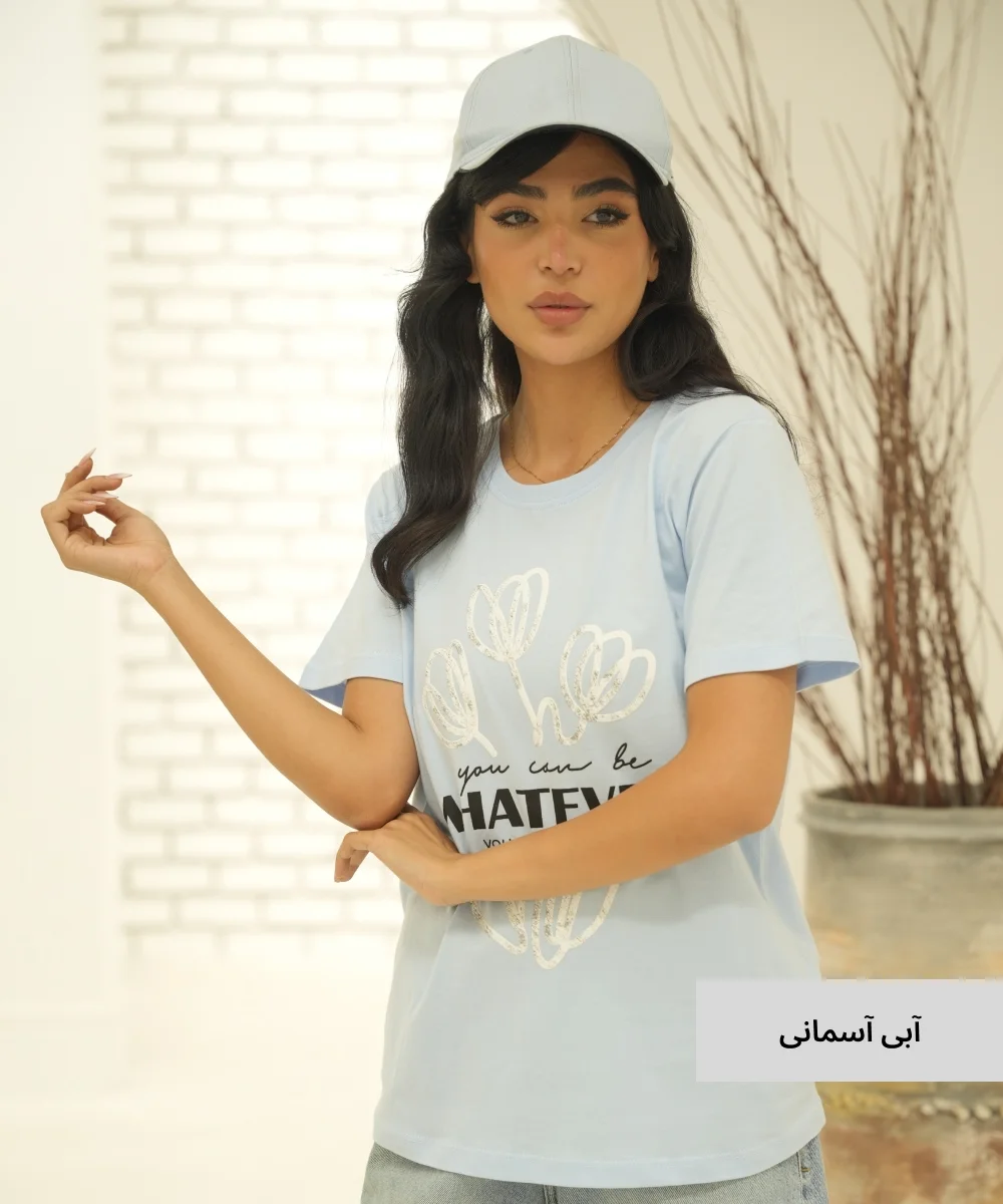 تیشرت ساده زنانه پنبه T51970 - Image 4