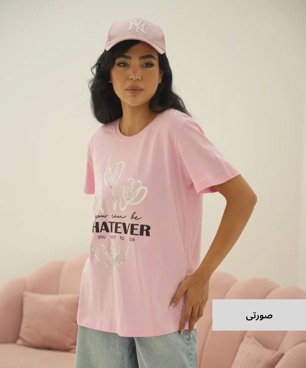 تیشرت ساده زنانه پنبه T51970 - Image 6