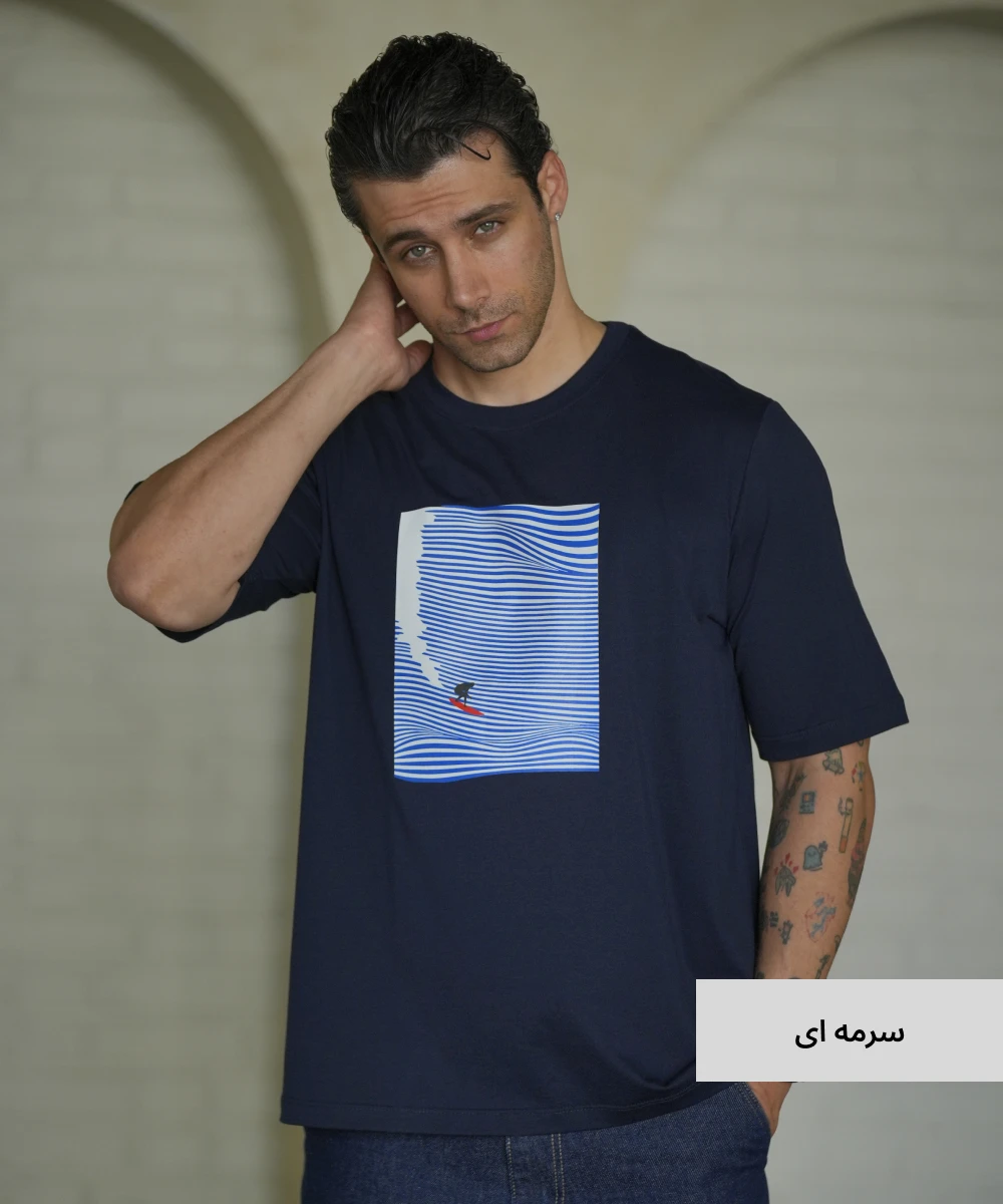 تیشرت ساده مردانه کریستال T52315 - Image 5