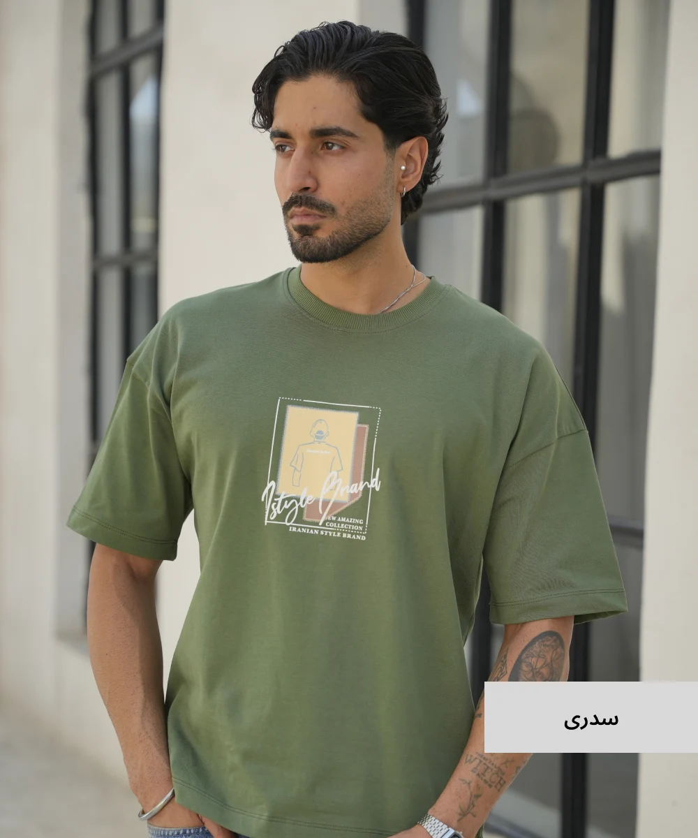 تیشرت لانگ مردانه ماکان T52329 سبز