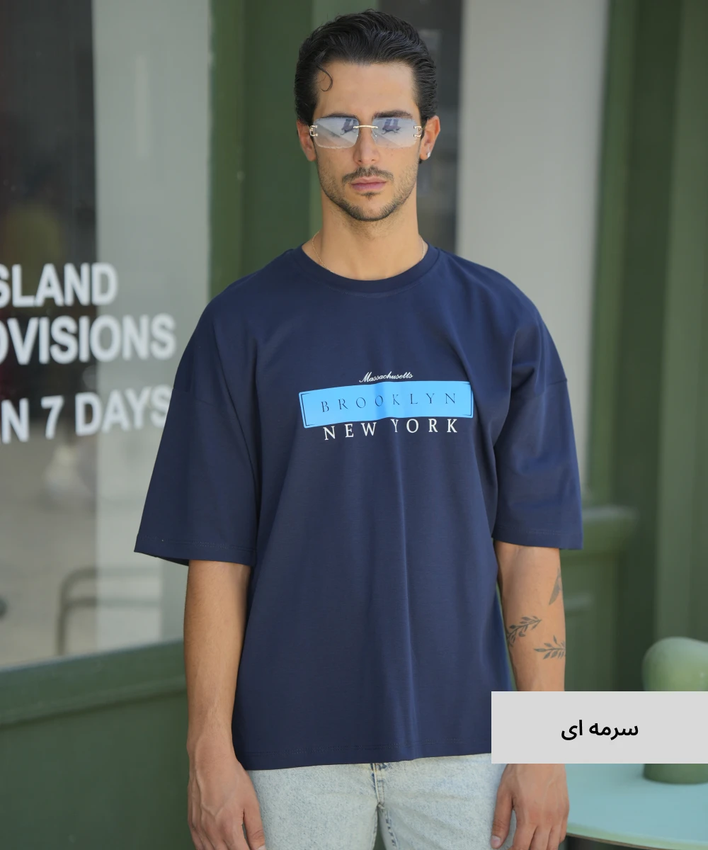 تیشرت لانگ مردانه پنبه T52330 - Image 5