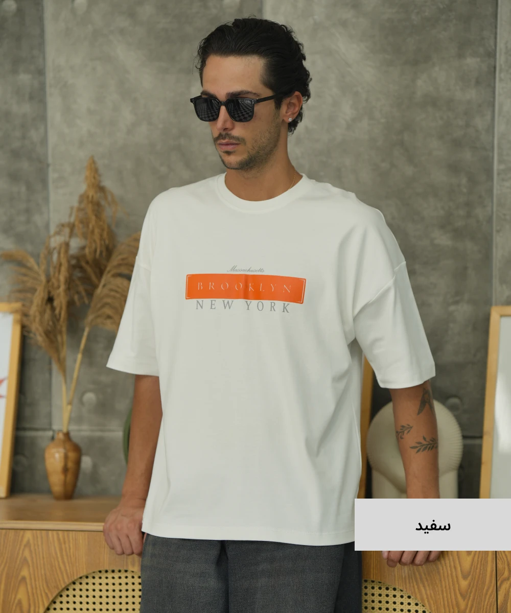 تیشرت لانگ مردانه پنبه T52330 - Image 8