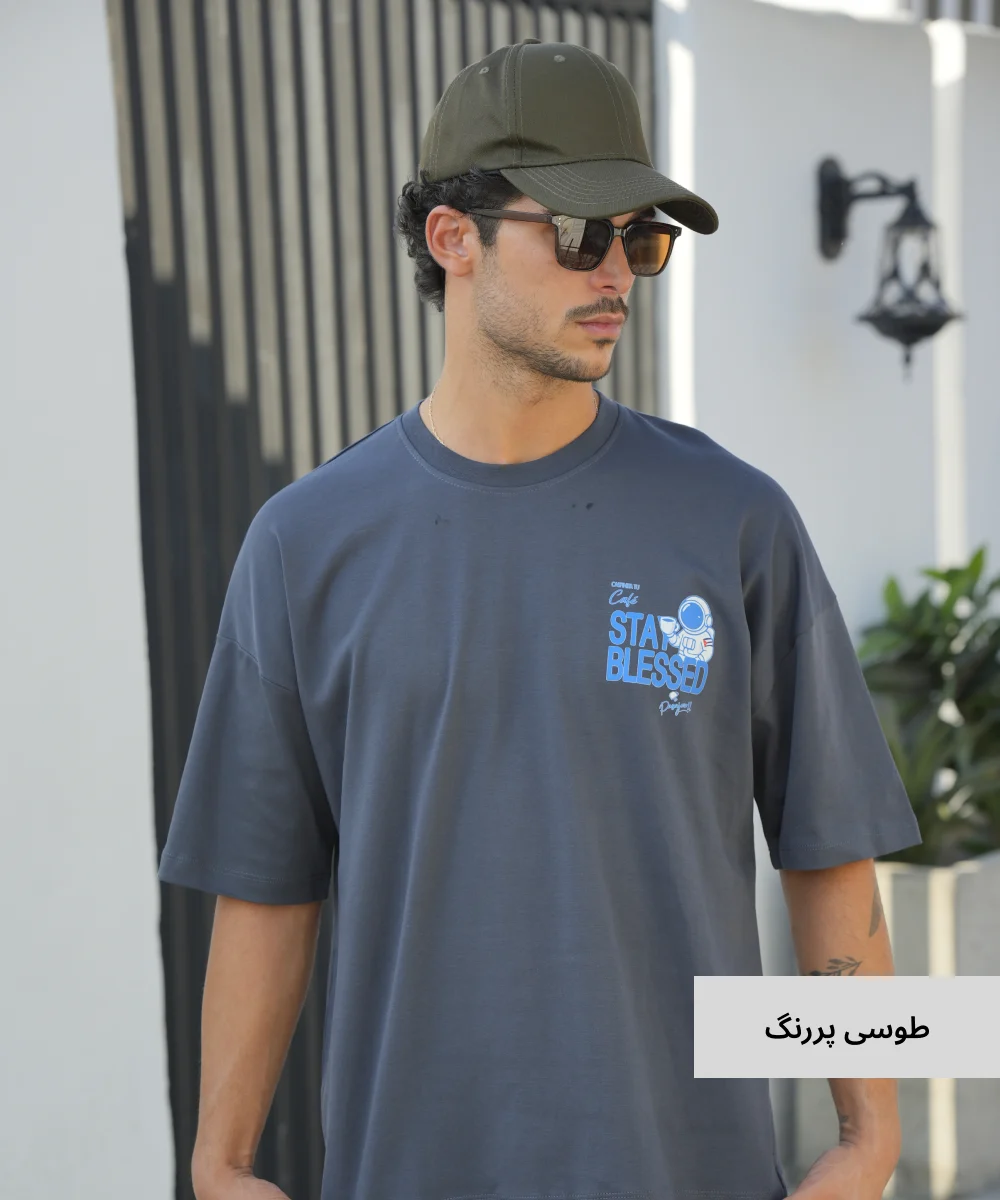 تیشرت لانگ مردانه پنبه T52333 - Image 7
