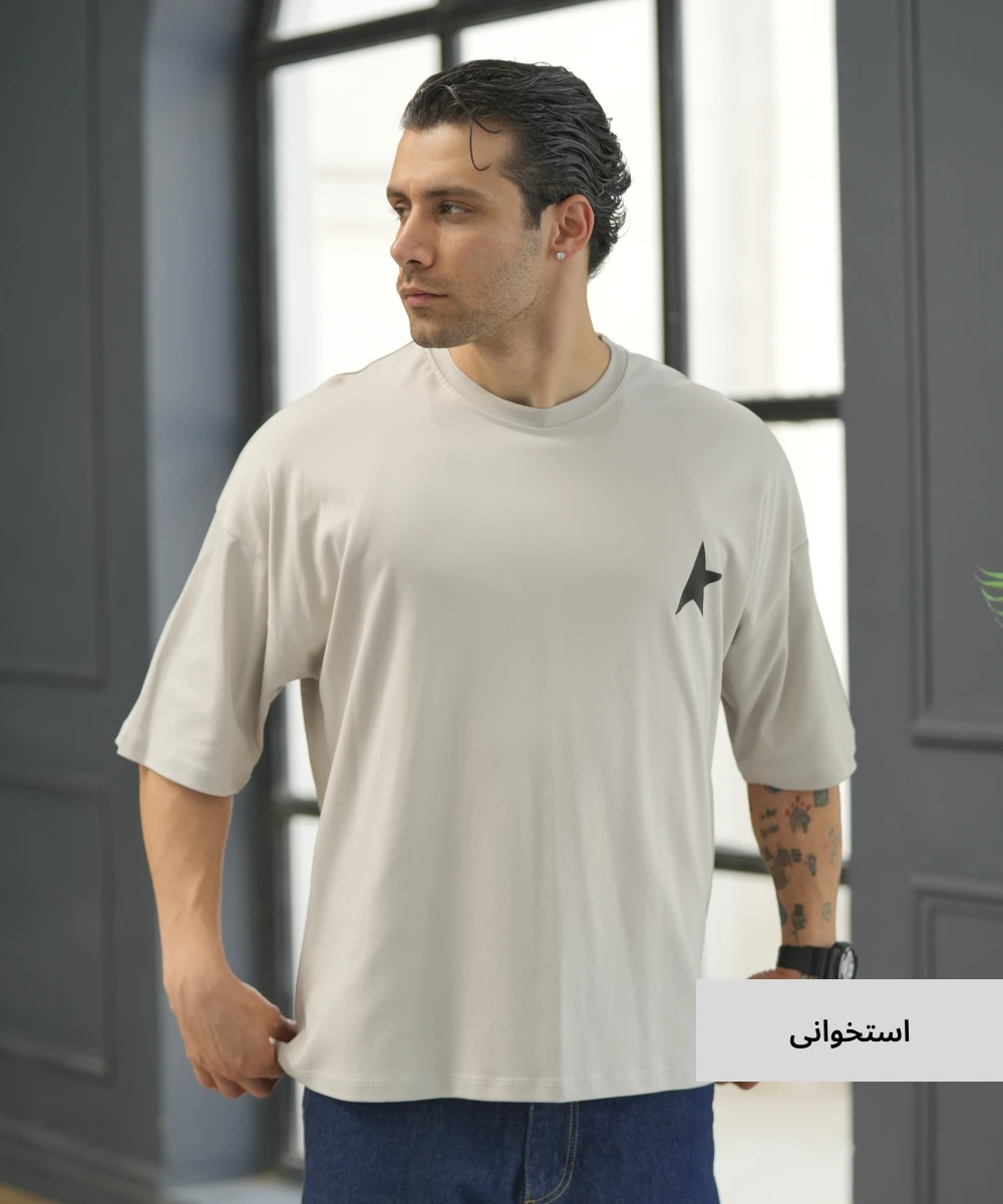 تیشرت لانگ مردانه پنبه T52320 - Image 7