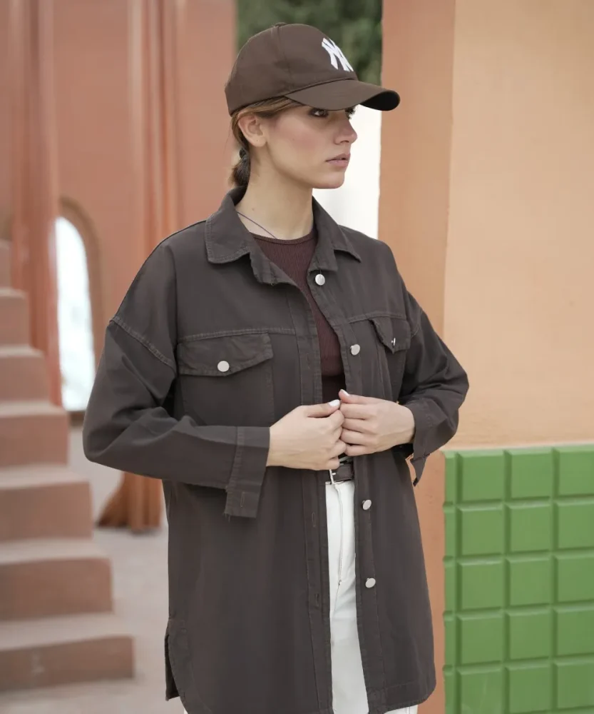 شومیز کتان کاغذی A311107