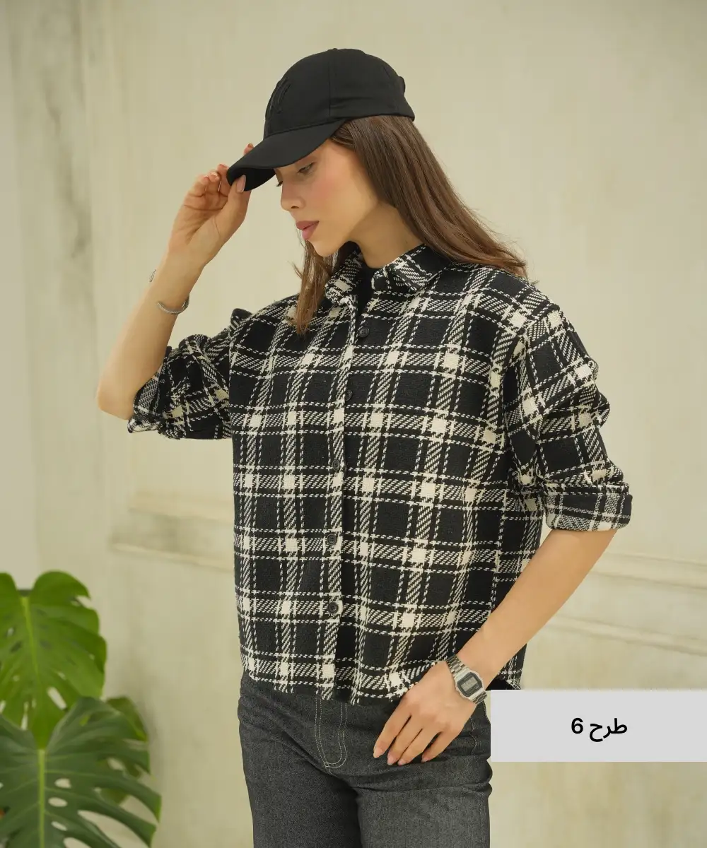 شومیز پاییزه صحرا چهارخونه پشمی A511145 - Image 6