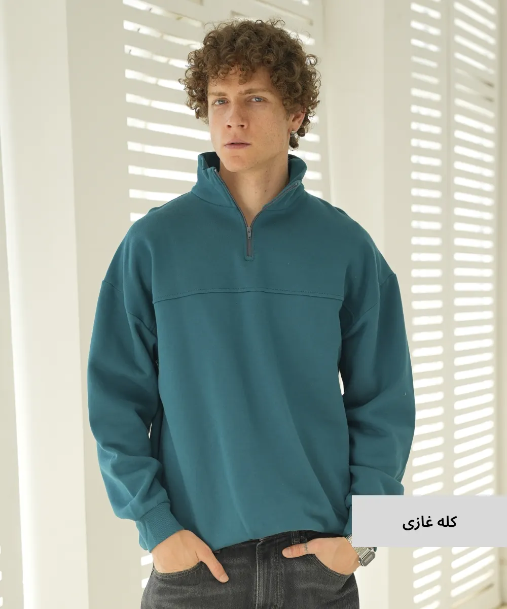 بلوز دورس نیم زیپ B42122 - Image 2