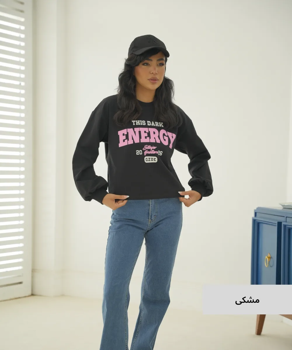 بلوز آستین پفی دو نخ B51014 - Image 3