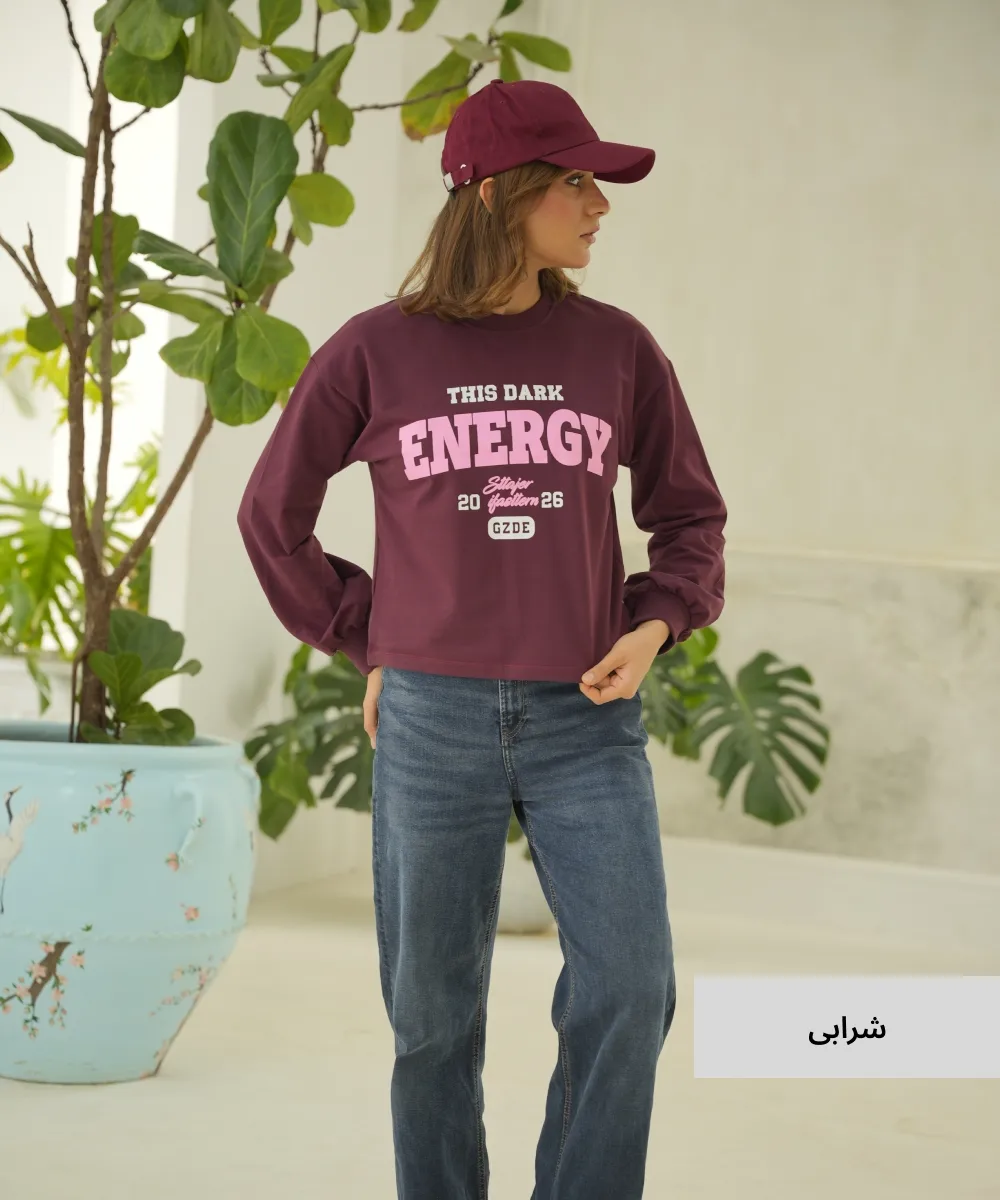 بلوز آستین پفی دو نخ B51014 - Image 9