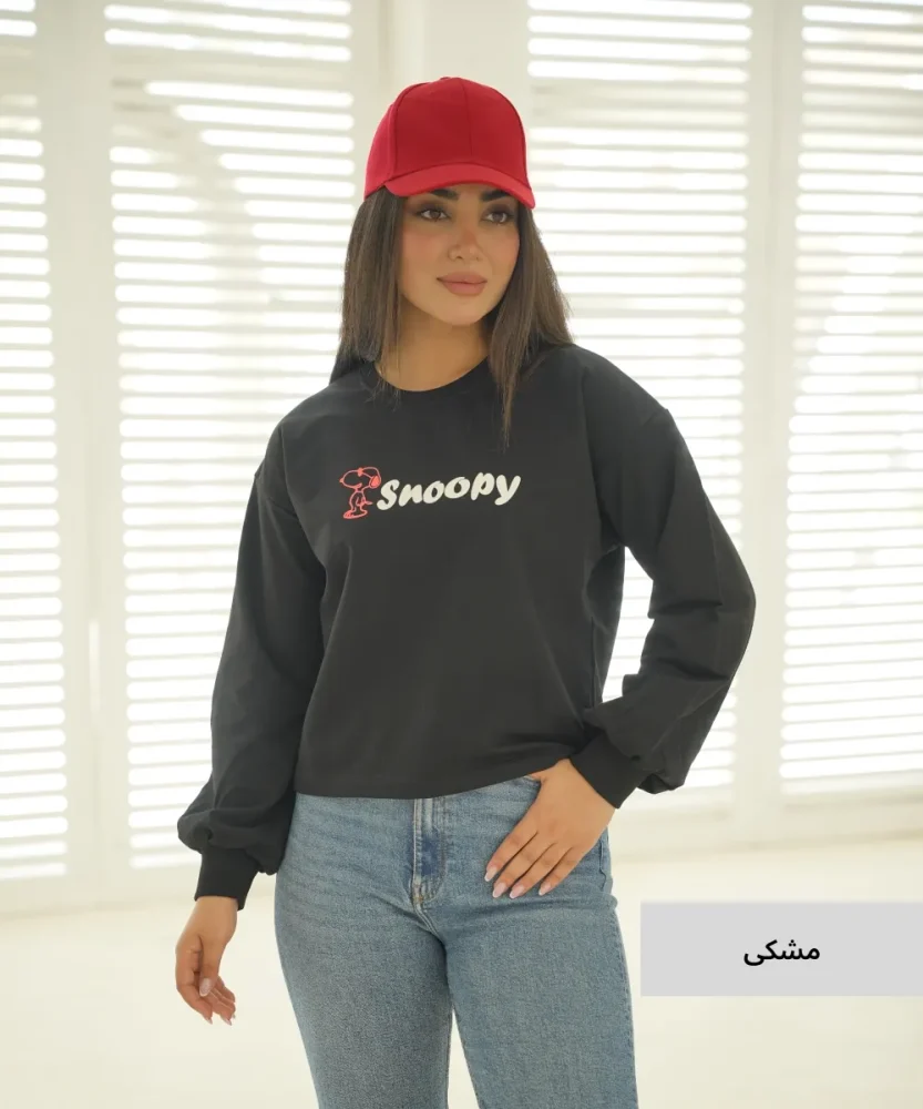 بلوز آستین پفی زنانه دو نخ B51015 - تصویر 2