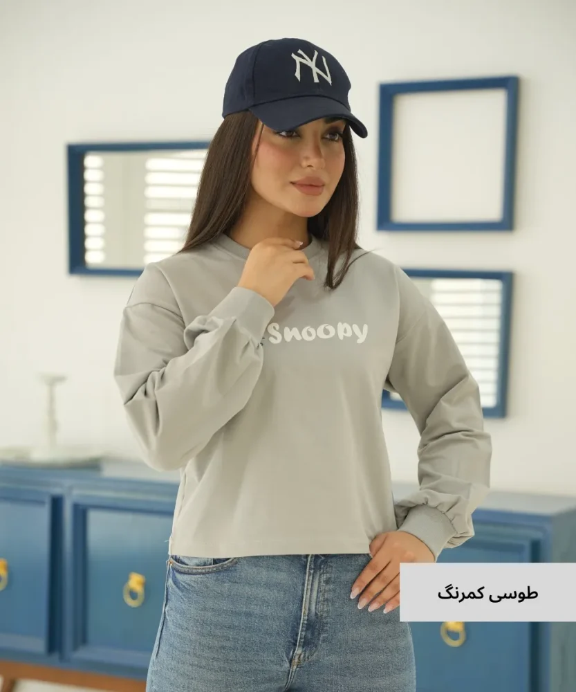 بلوز آستین پفی زنانه دو نخ B51015 - تصویر 4