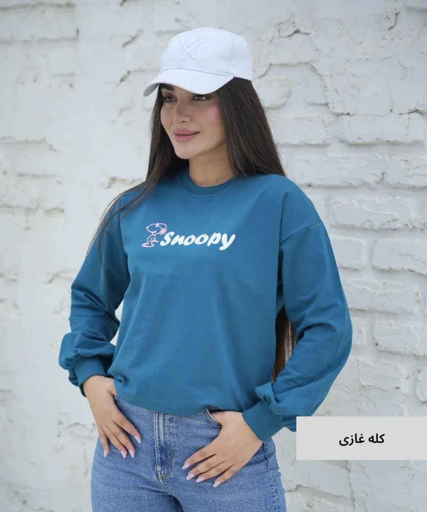بلوز آستین پفی زنانه دو نخ B51015 - تصویر 6