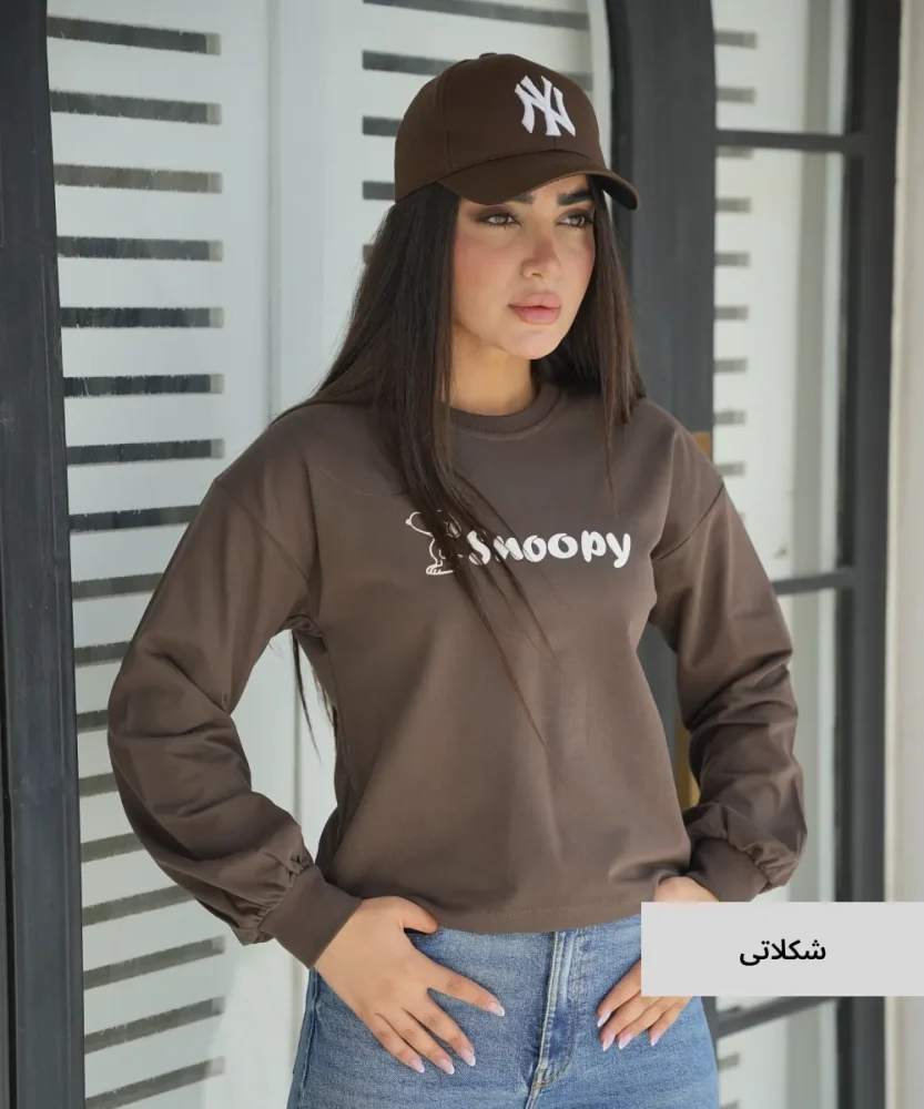 بلوز آستین پفی زنانه دو نخ B51015 - تصویر 8