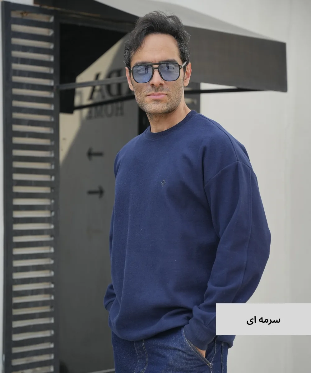 بلوز ساده مردانه سلانیک B52019 - Image 2