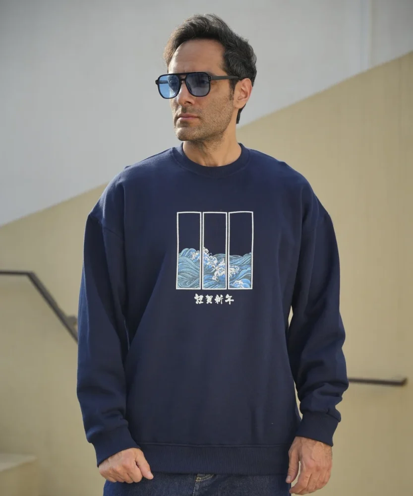بلوز ساده مردانه سه نخ خارخورده B52023