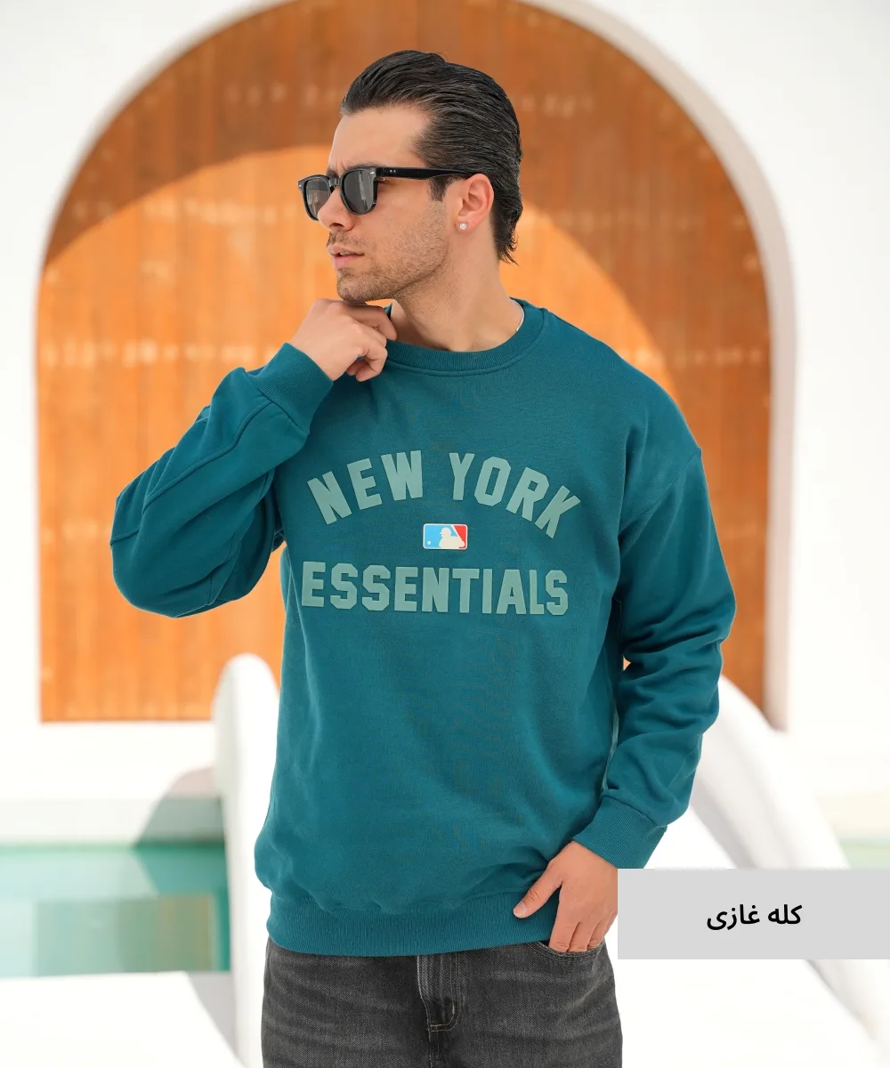 بلوز سه نخ خارخورده چاپی B52033 کله غازی