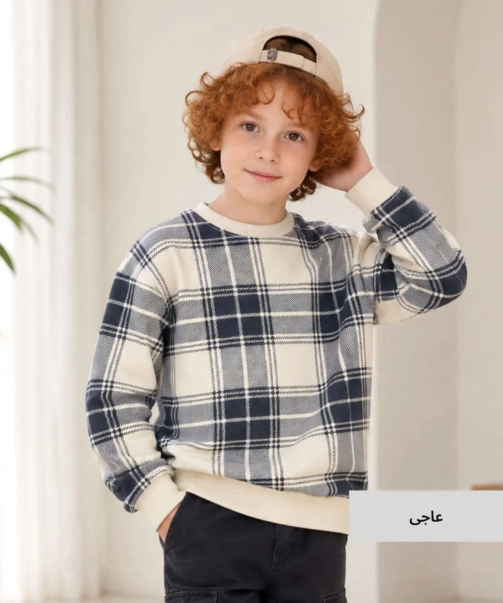 بلوز دورس بچگانه چهارخونه (سایز 1-2) B55020 - Image 7