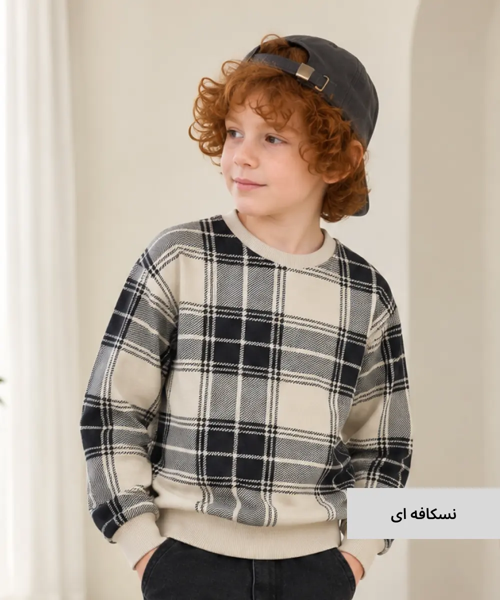 بلوز دورس بچگانه چهارخونه (سایز 1-2) B55020 - Image 8