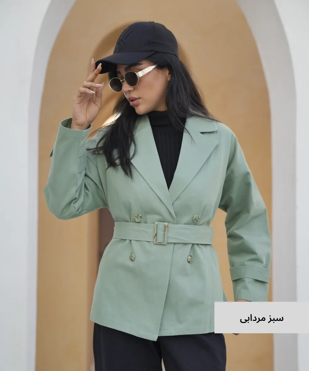 بارانی رز کتان C51021 مردابی