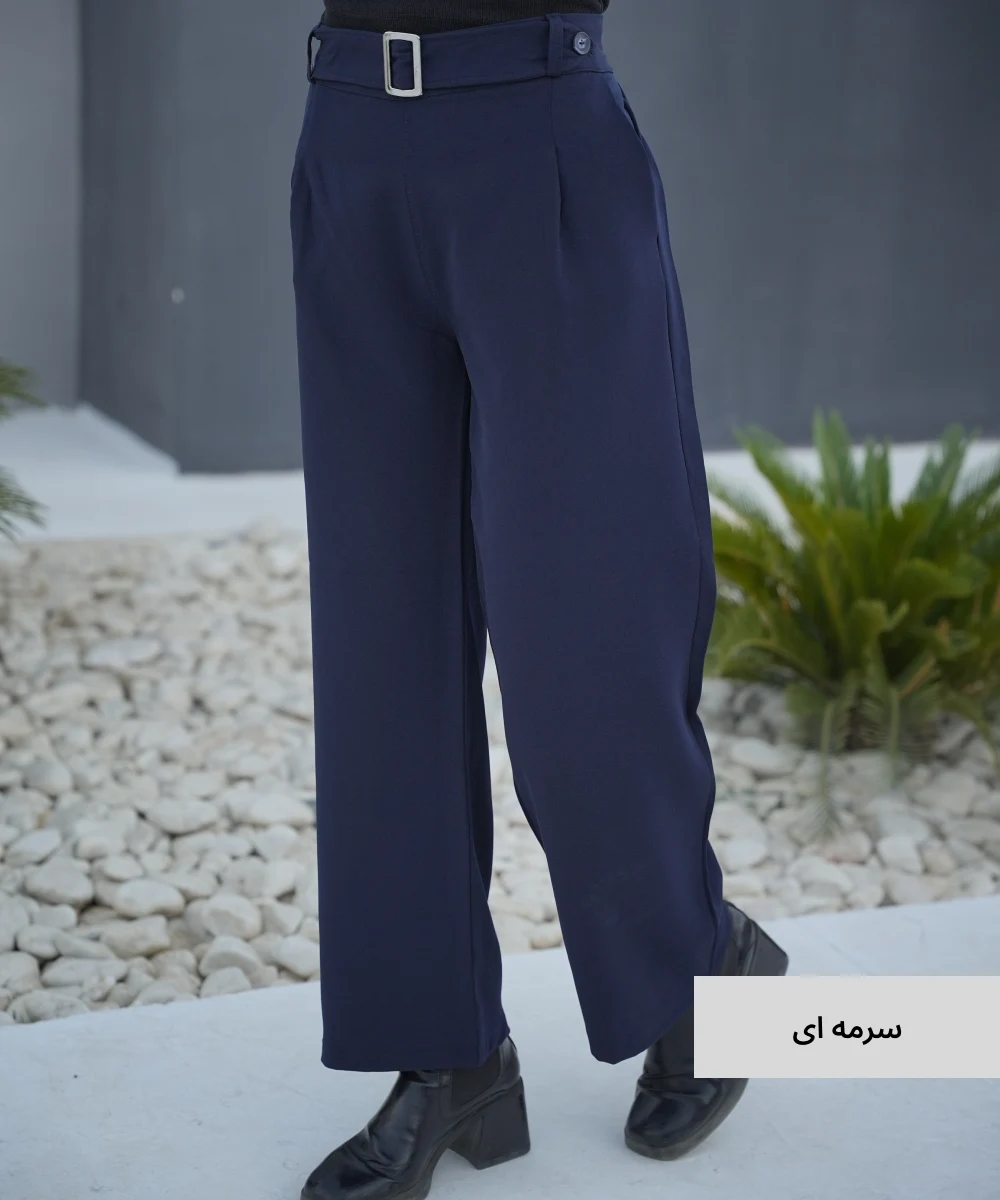 شلوار مازراتی بگ سگک دار E41155 - Image 2