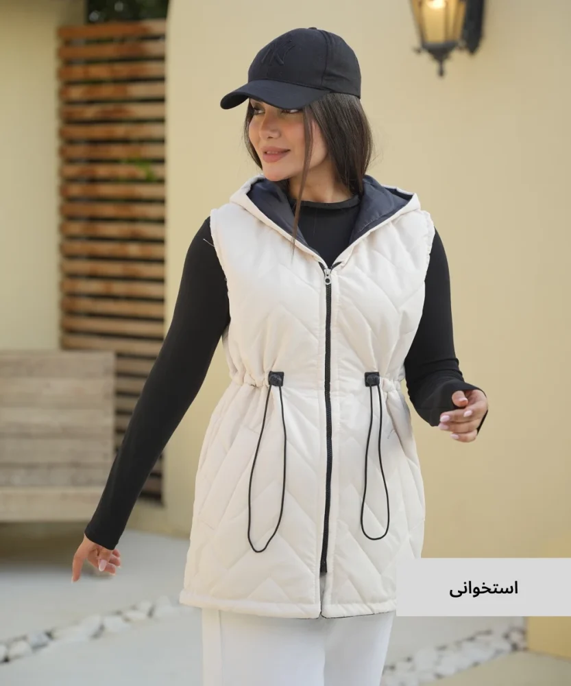 پافر کلاهدار کمرکش تی سی امبردی I41022 - تصویر 2