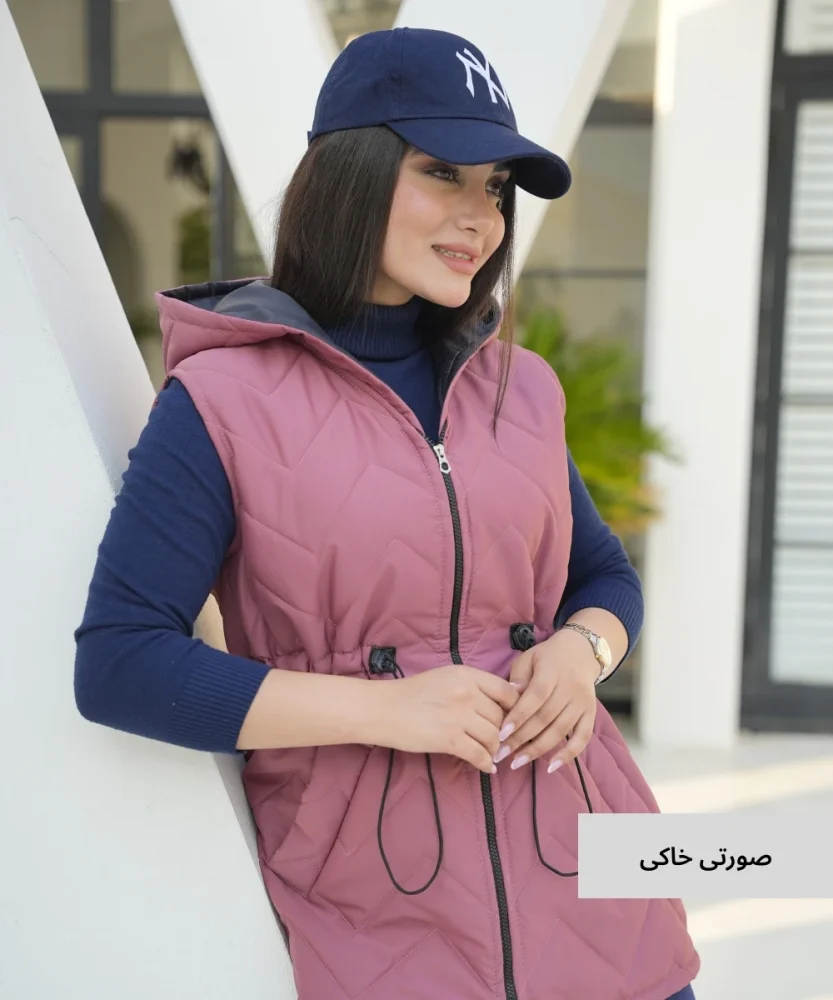 پافر کلاهدار کمرکش تی سی امبردی I41022 - تصویر 6