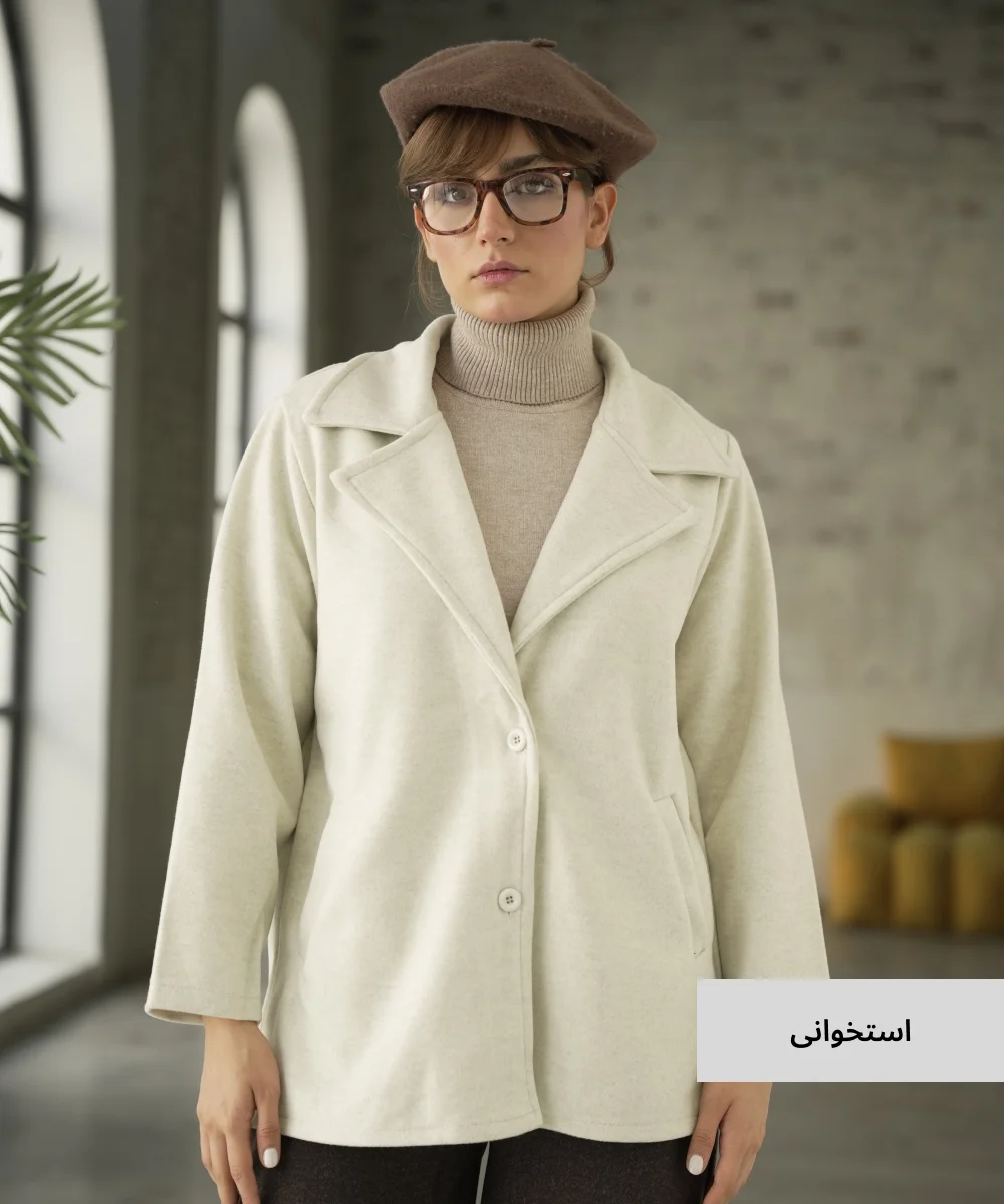 کت فوتر یقه انگلیسی K51381 - Image 2