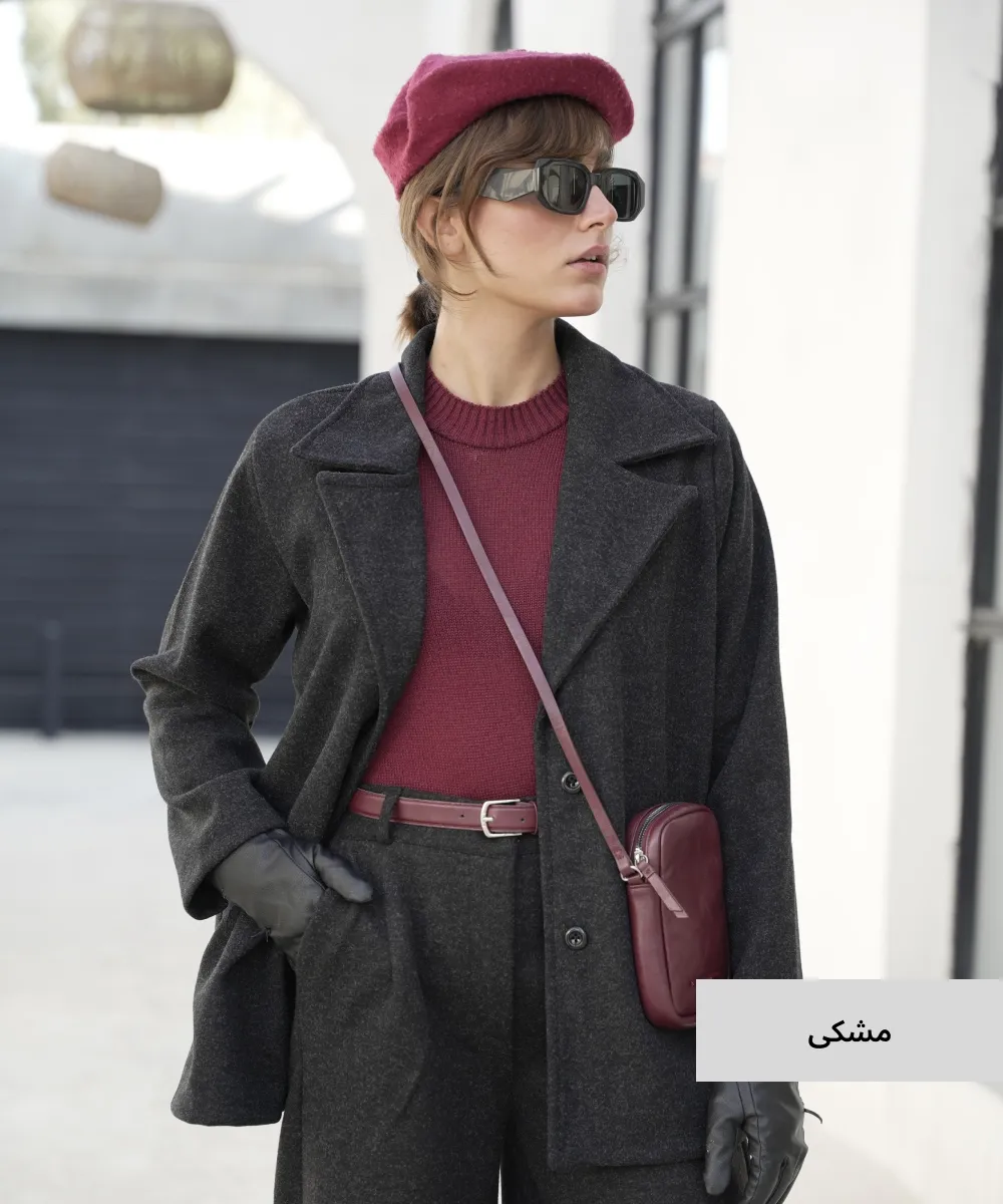 کت فوتر یقه انگلیسی K51381 - Image 4