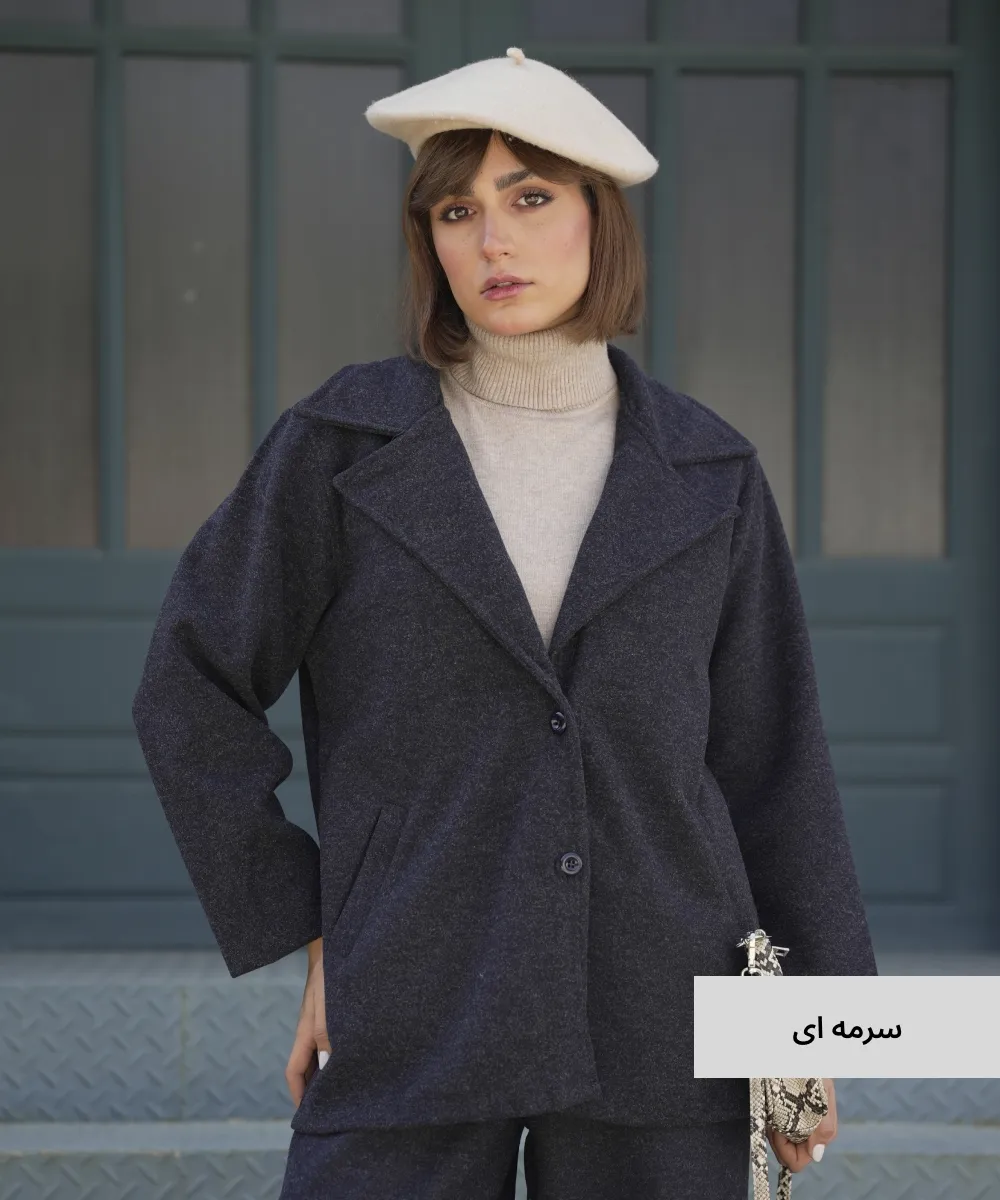 کت فوتر یقه انگلیسی K51381 - Image 3
