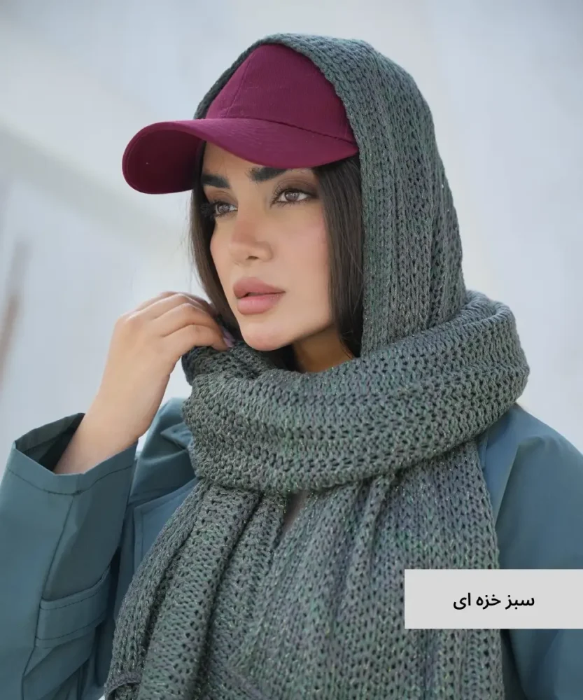 شال بافت لمه دار گیس بافت N51036 - تصویر 2