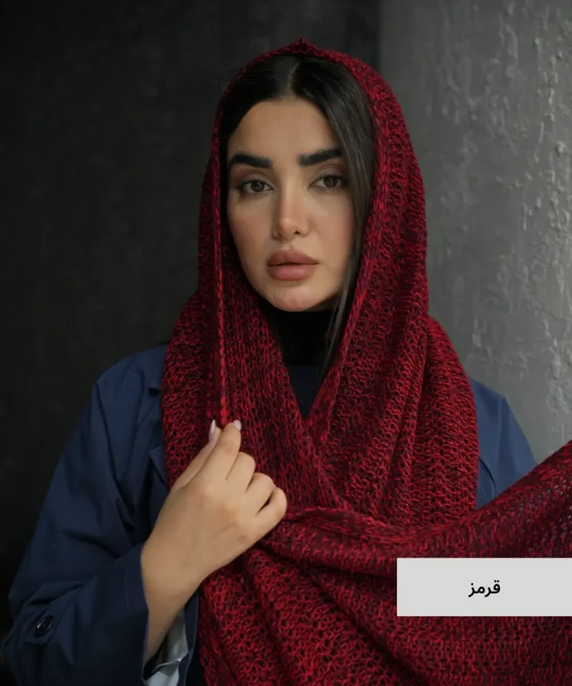 شال بافت لمه دار گیس بافت N51036 - تصویر 3