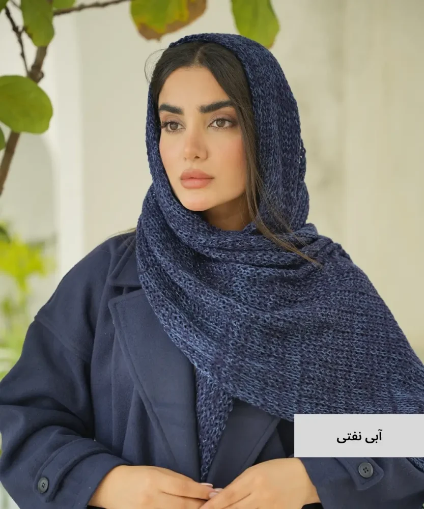 شال بافت لمه دار گیس بافت N51036 - تصویر 7