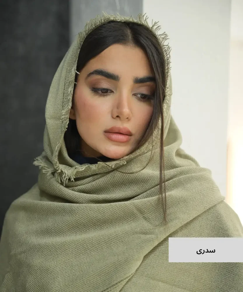 شال دور قاب بافت دو طرف ریش N51037 - تصویر 9