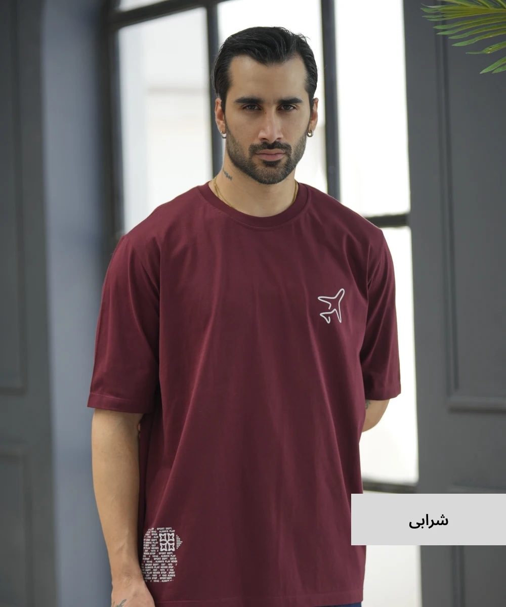 تیشرت ساده مردانه پنبه T52338 - Image 6