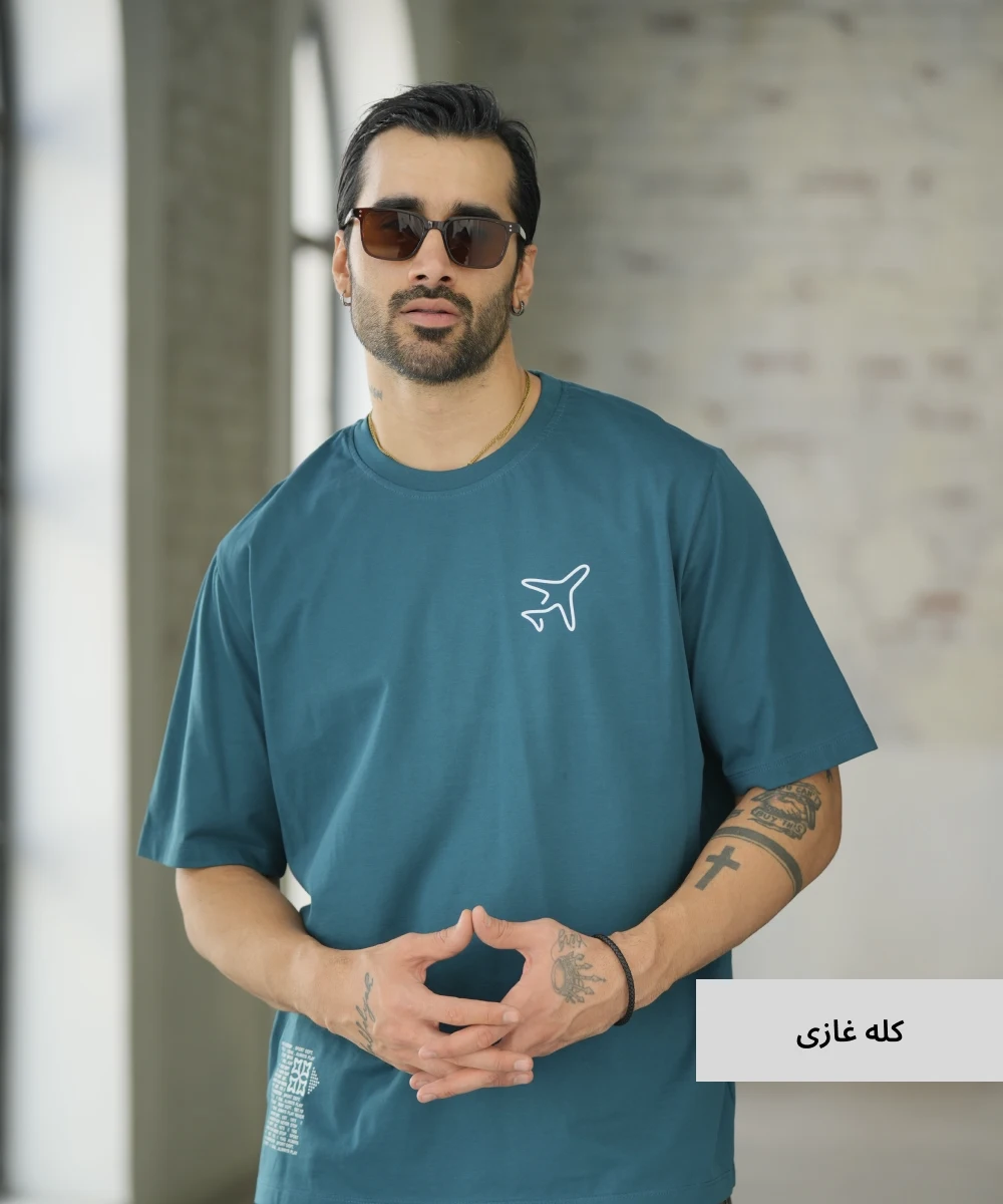 تیشرت ساده مردانه پنبه T52338 - Image 8
