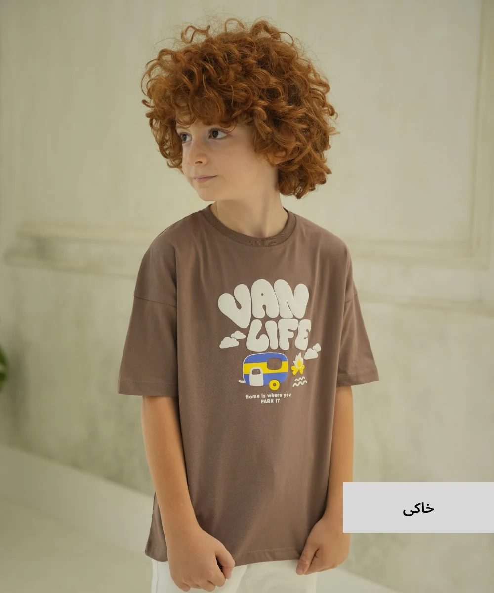 تیشرت لانگ بچگانه یکرو پنبه T55472 - Image 2