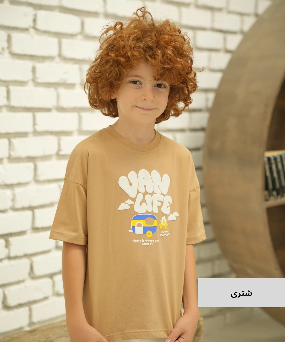 تیشرت لانگ بچگانه یکرو پنبه T55472 - Image 5
