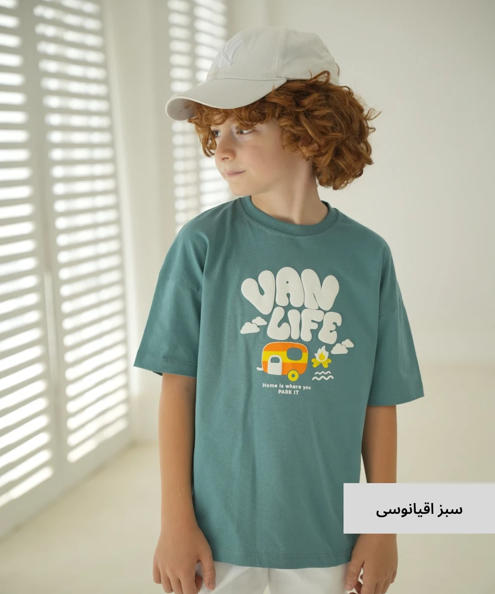 تیشرت لانگ بچگانه یکرو پنبه T55472 - Image 6