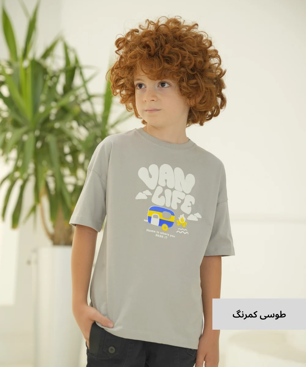 تیشرت لانگ بچگانه یکرو پنبه T55472 - Image 7